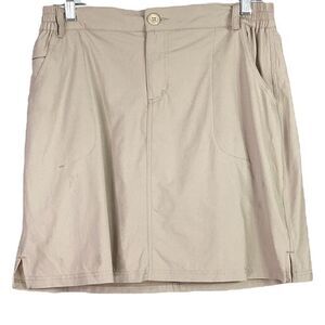 Willit Golf Skort Womens M Beige Stretch Performance Quick Dry UPF 50 Outdoors